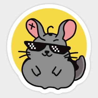 Chinzhilla My School President Mascot Logo (Small Version) Sticker